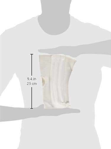 Knee Brace Flexible Stays Knit Elastic, White, Medium (Pack of 2)