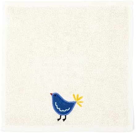 MUkitchen Cotton Dish Cloth Set with Scrubber, 12x12 in, 2 Pack (Blue Bird)