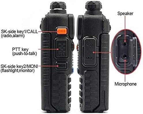 Baofeng UV-5R Ham Dual Band Two Way Radio 144-148/420-450Mhz 1800mAh Li-ion (2 Pack)