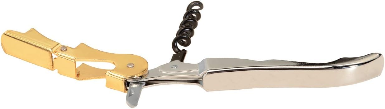 Thirsty Rhino Anggur Double Hinged Waiter's Corkscrew (Set of 6) (Gold & Chrome)