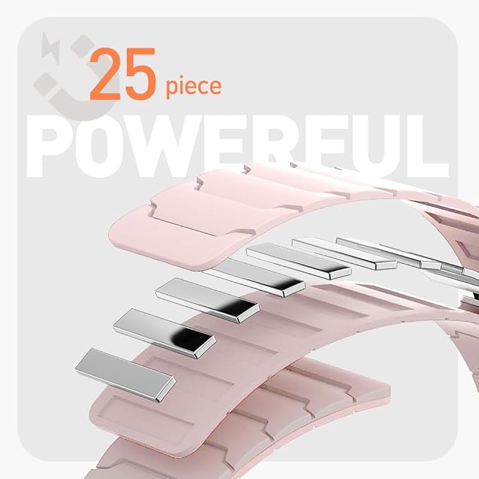 LYSANDRA Magnetic Watchband Compatible with Fitpolo AR-01, Silicone Sport Strong Magnet Strap for aeac AR-01 Smart Watch, for women