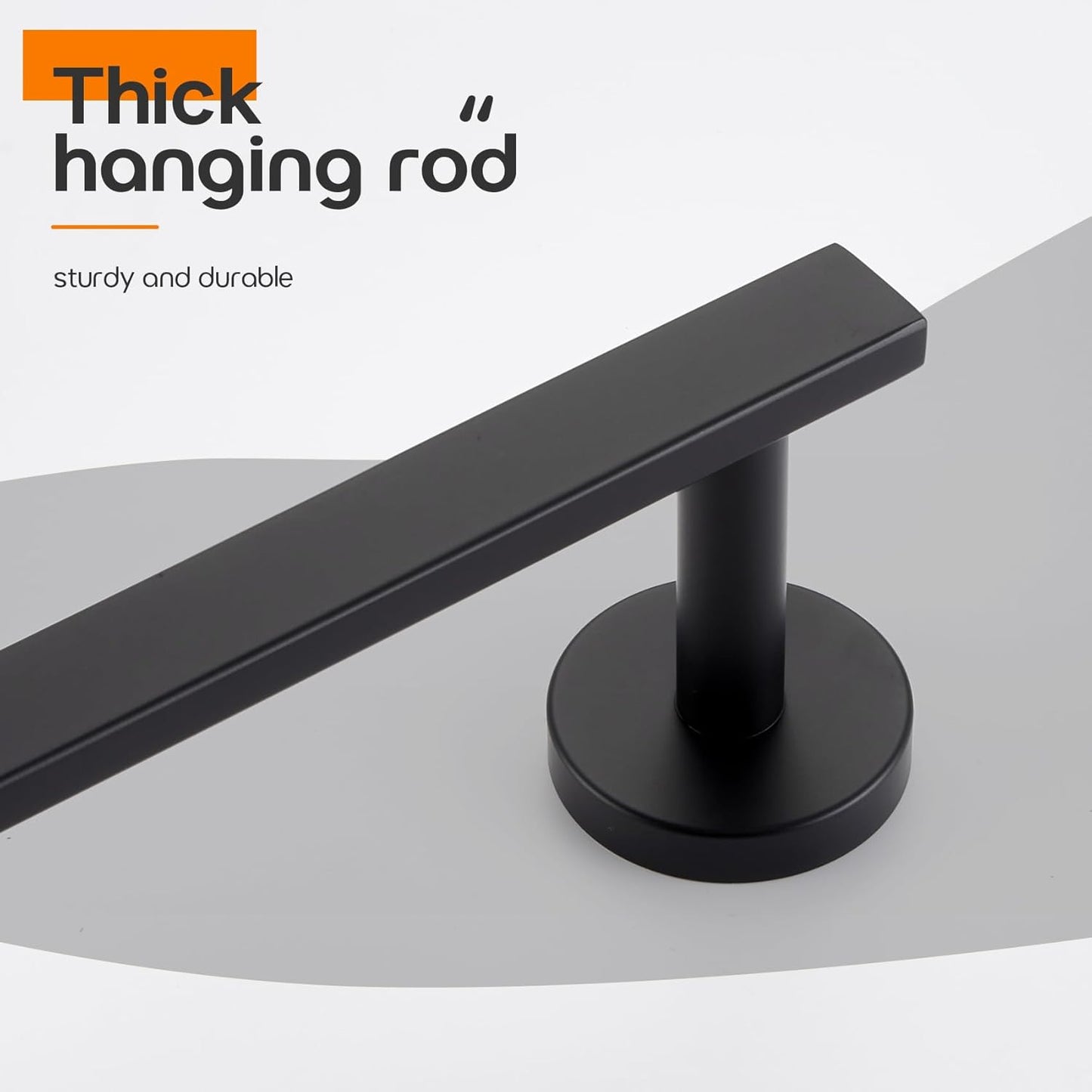 32 Inch Bathroom Towel Bar Bath Towel Rack Kitchen Towel Holder Long Towel Rails Wall Mounted SUS304 Stainless Steel Matte Black AN4001MB-L32