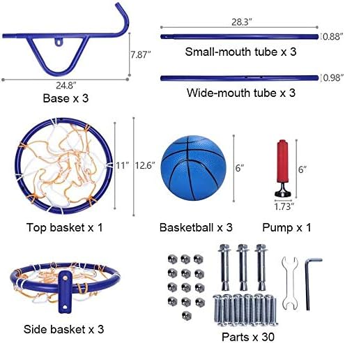 Kids Basketball Hoop Portable Basketball Stand with 4 3 Balls 3 Years