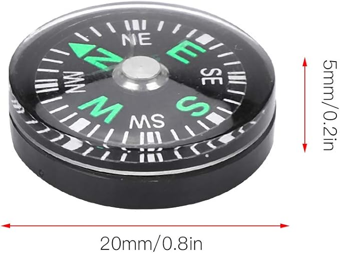 Fishlor Pocket Compass 20mm 12pcs 12pcs Mini