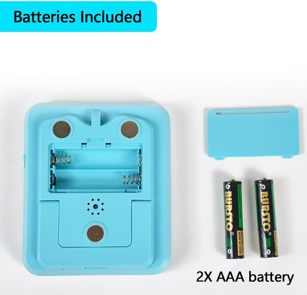 Dual Digital Timer for Kitchen Cooking, 3 Channels Count Down/Up Triple Timer for Kids, Presets Memory Large Display & Magnetic Back Adjustable Alarm Volume, Suit for Kids Teachers Studying, Green