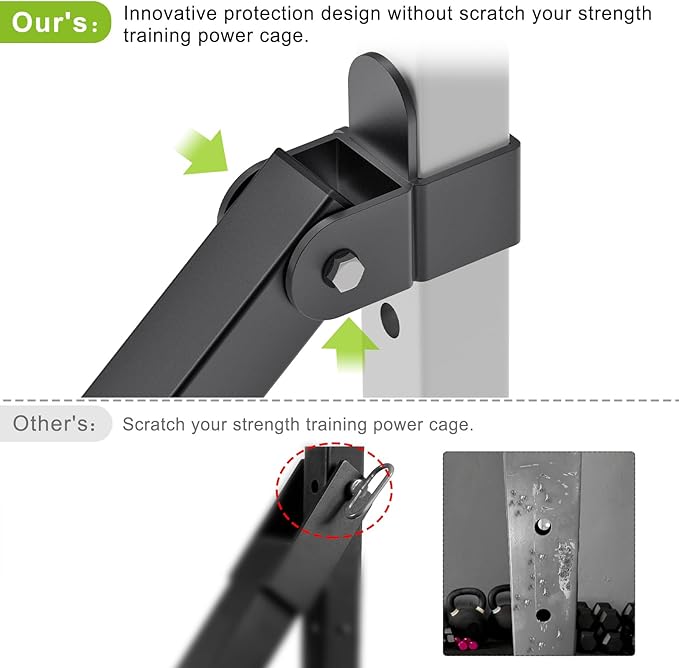 Kipika Belt Squat Lever Arm Attachment for 2" 2" and 3" x 3" Square 1" and 2" Weight