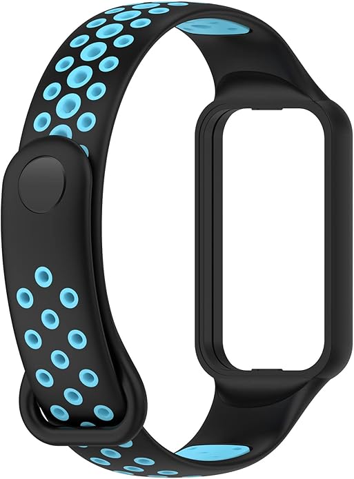 4-PACKS Compatible with Amazfit Band 7 Replacement Band,Sport Strap Soft Silicone Quick Release Wrist Bands Adjustable Wristband Smartwatch Accessory