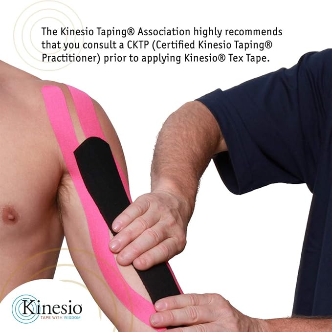 Kinesio Taping - Elastic Therapeutic Athletic Tape Tex Gold FP - Red – 2 in. x 16.4 ft