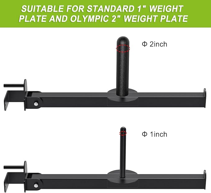 Kipika Belt Squat Lever Arm Attachment for 2" 2" and 3" x 3" Square 1" and 2" Weight