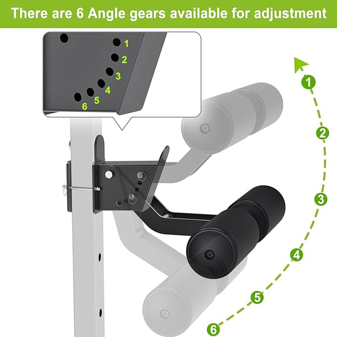 Kipika Nordic Hamstring Curl Squat Rack Attachment 5/8" or 1" Hole