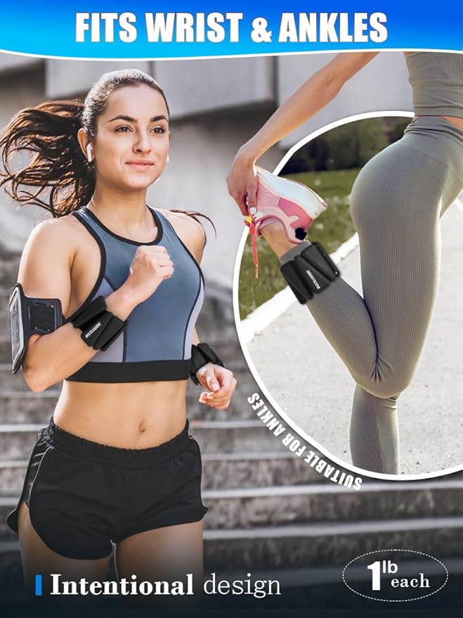 Wrist Ankle Weights Adjustable Training Intensity for Strength 2