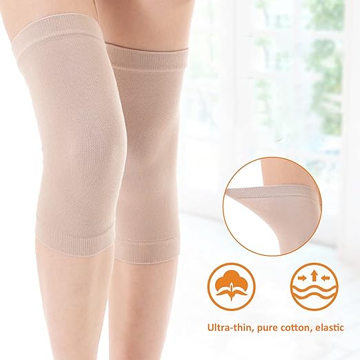 Knee Compression Sleeve, Cotton Knee Support Ultra Thin Knee Brace Clear Knee Support Sleeves for Home for Elderly People