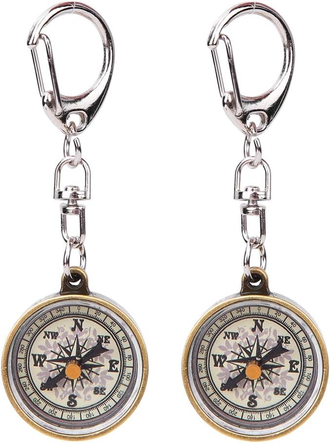 Keychain, Pack of 2 Vintage Outdoor Camping Hiking