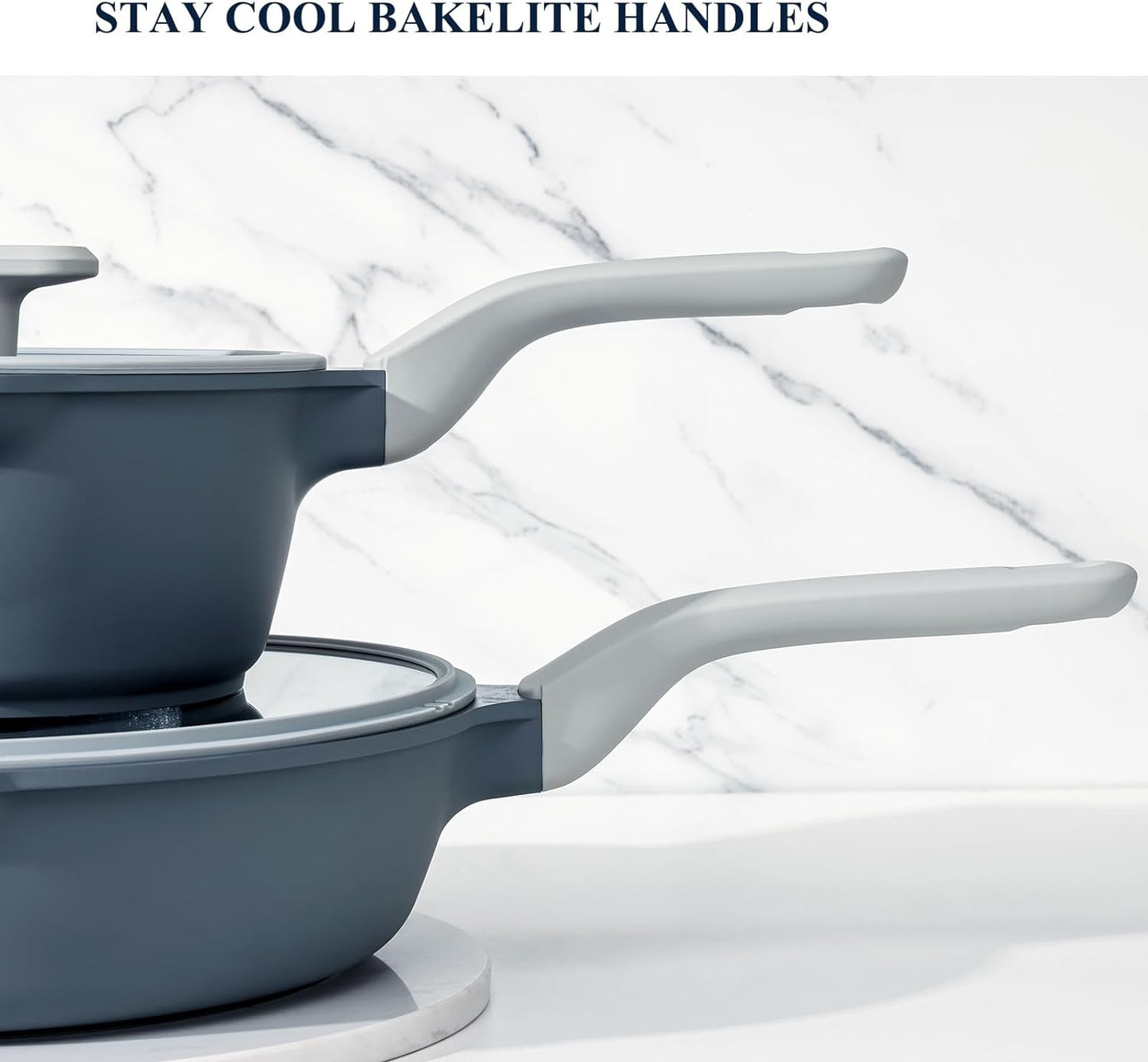 Nonstick Saucepan Set with Lids, 2QT and 2.7QT Ceramic Sauce Pan Set, Non Toxic Sauce Pots with Pour Spouts for Multipurpose Use, PTFE, PFOA & PFAS Free, Induction Compatible