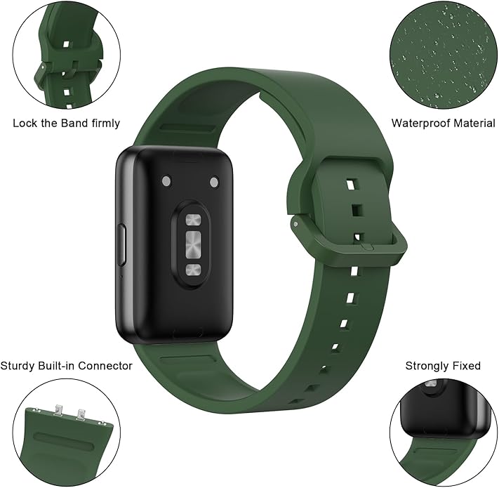 6 PACK Bands for Samsung Galaxy Fit 3 Band Women Men, Soft Silicone Sport Replacement Watch Strap Compatible with Galaxy Fit 3 SM-R390 Smartwatch Accessories