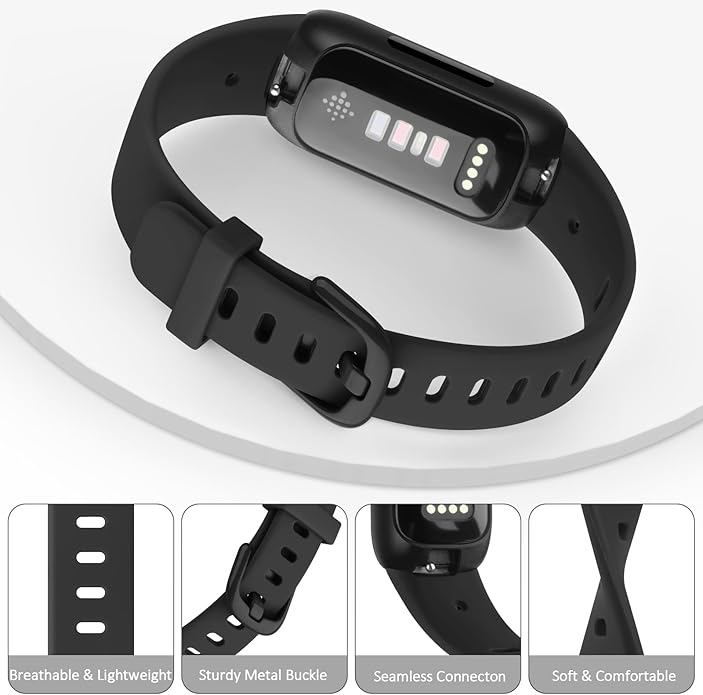 3 Pack Bands Compatible with Fitbit Inspire 3 Bands, Soft Silicone Adjustable Wristband Replacement Sport Straps Compatible with Fitbit Inspire 3 Fitness Tracker