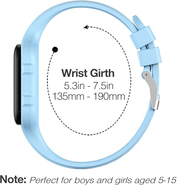 Kids Fitness Tracker,Digital Pedometer Watch,Sport Watch, Steps Counter, Waterproof, Alarm Clock for Boys Grils Kids Children (Babyblue)