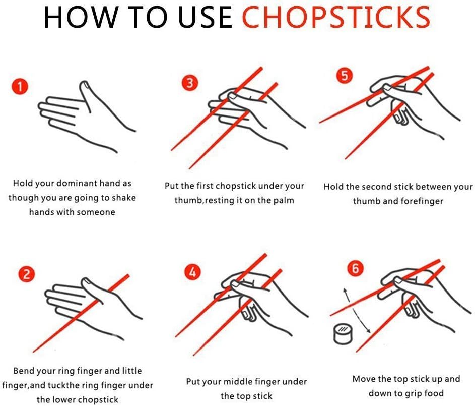 Antner 5 Pairs Hardwood Chopsticks Reusable Japanese Style Natural Wood Chop Stick Hand-Carved Chopstick Gift Set, 9 Inches