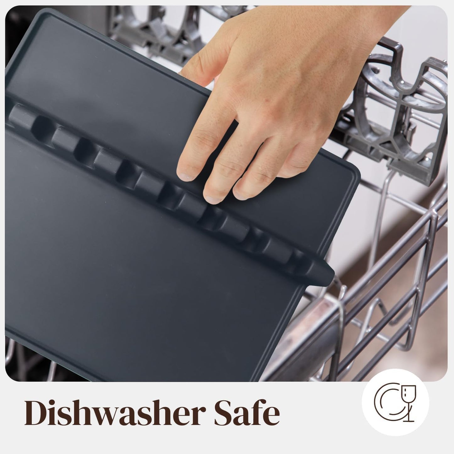 Black Silicone Spoon Rest for Stove Top with Drip Pad (1 Pack) - Heat-Resistant, BPA-Free Utensil Rest & Spoon Holder for Kitchen Counter - Grill Utensil Holder for Spatulas, Tongs, Ladles