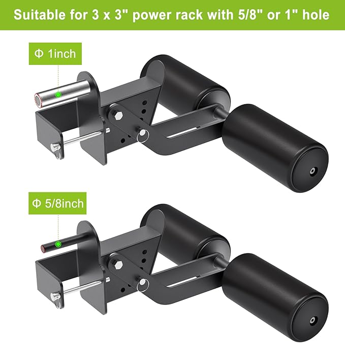 Kipika Nordic Hamstring Curl Squat Rack Attachment 5/8" or 1" Hole
