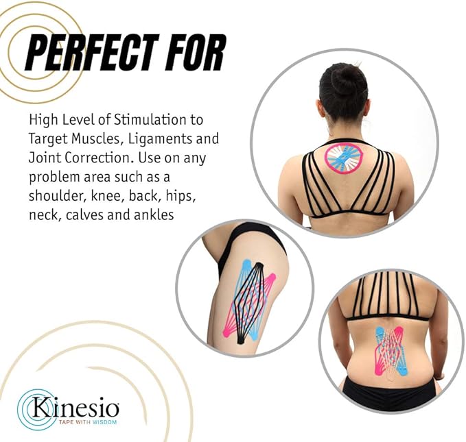 Kinesio Taping - Elastic Therapeutic Athletic Tape Tex Gold FP - Red – 2 in. x 16.4 ft