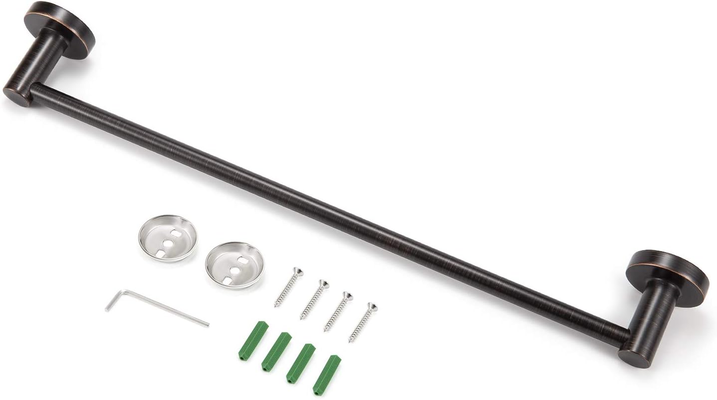 JiePai Bath Towel Bar,Stainless Steel Towel Rack Bathroom Towel Holder Wall Mount Kitchen Dish Cloth Hanger (Oil Rubbed Bronze, 24 inch)