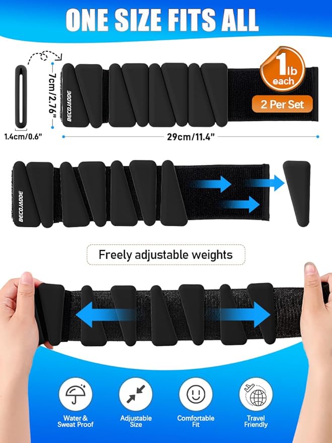 Wrist Ankle Weights Adjustable Training Intensity for Strength 2