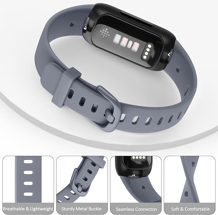 3 Pack Bands Compatible with Fitbit Inspire 3 Bands, Soft Silicone Adjustable Wristband Replacement Sport Straps Compatible with Fitbit Inspire 3 Fitness Tracker