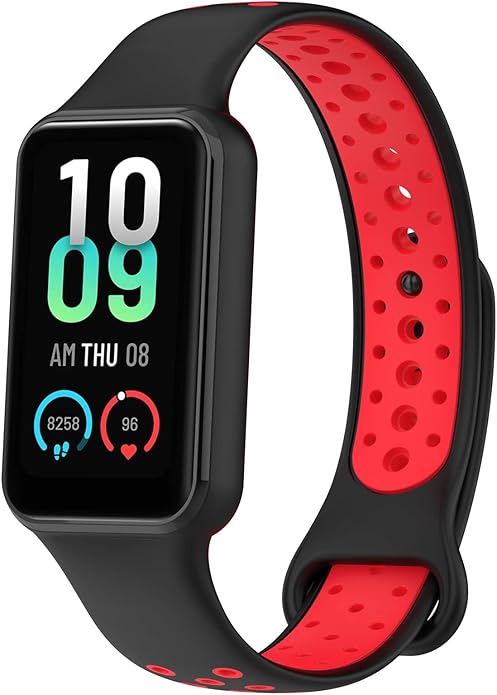 4-PACKS Compatible with Amazfit Band 7 Replacement Band,Sport Strap Soft Silicone Quick Release Wrist Bands Adjustable Wristband Smartwatch Accessory