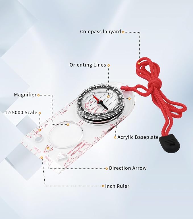 Keychain Compass for Hiking 2 (Style
