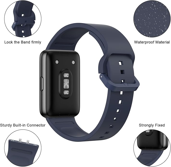 3 PACK Bands for Samsung Galaxy Fit 3 Band Women Men, Soft Adjustable Silicone Replacement Watch Strap Compatible with Galaxy Fit 3 Smartwatch Accessories
