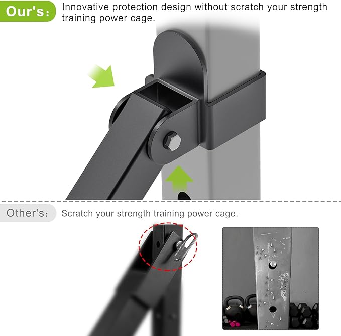 Kipika Belt Squat Lever Arm Attachment for 2" 2" and 3" x 3" Square 1" and 2" Weight