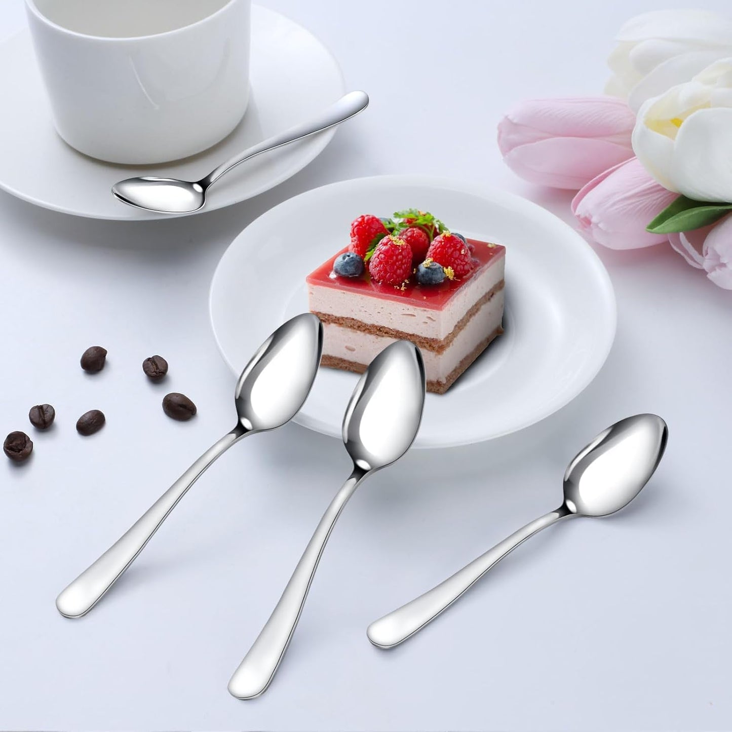 Coffee Spoons, 24-Piece Espresso Spoons, 4.7-Inch Small Spoon for Coffee, Tea, Desserts & Appetizers, Dishwasher Safe