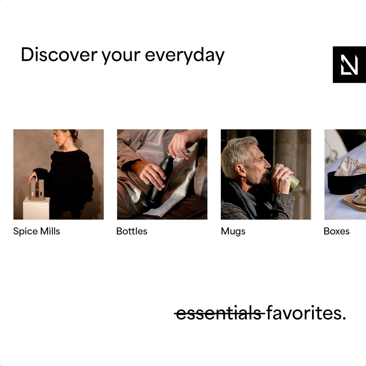 LARS NYSØM Bread Box I Metal Box with linen bag for long lasting freshness I Bread Bin with bamboo lid usable as cutting board I 13.4x7.3x5.3In (Brick Red)