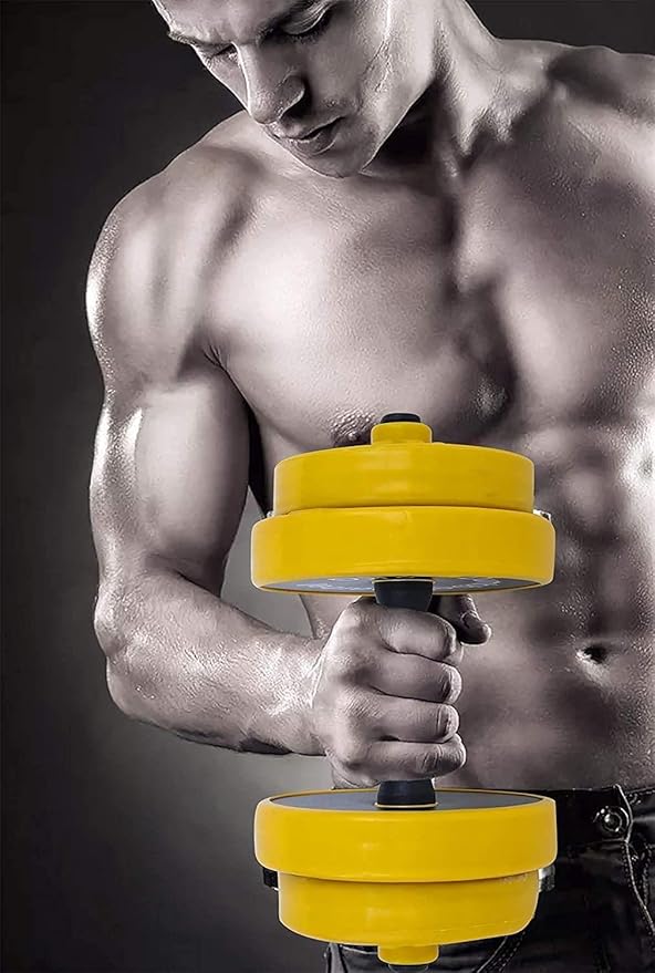 FUXION 44LB Adjustable Dumbbell Barbell Weight Pair
