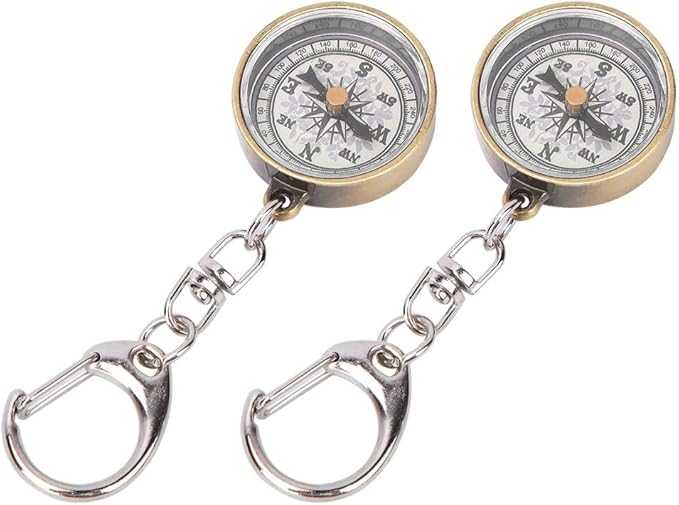 Keychain, Pack of 2 Vintage Outdoor Camping Hiking