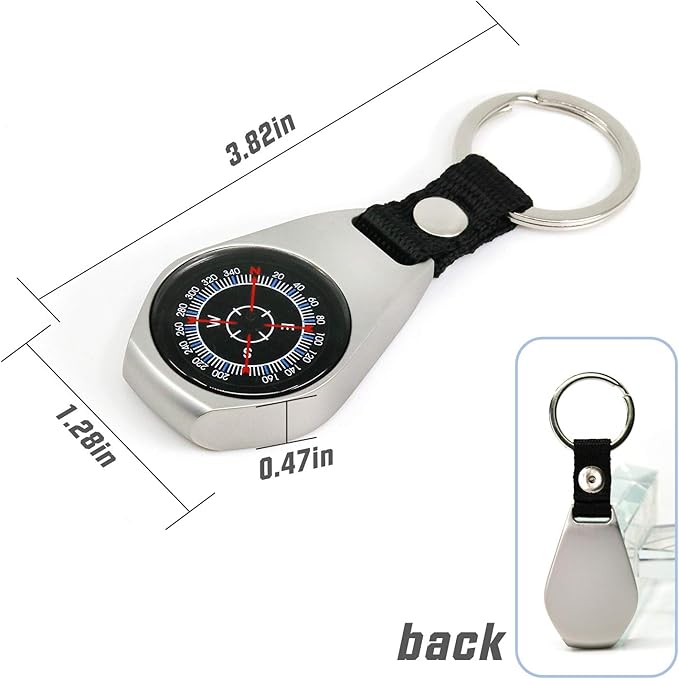 Keychain Pocket Compass Equipment 2 Pack