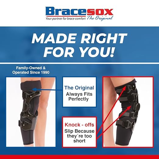 Knee Brace Undersleeve – Cotton/Lycra blend Knee Sleeves for Women & Men, Breathable Knee Sleeve for Women & Men for Knee Bracing, Comfortable Knee Sleeve for Knee Braces - Small