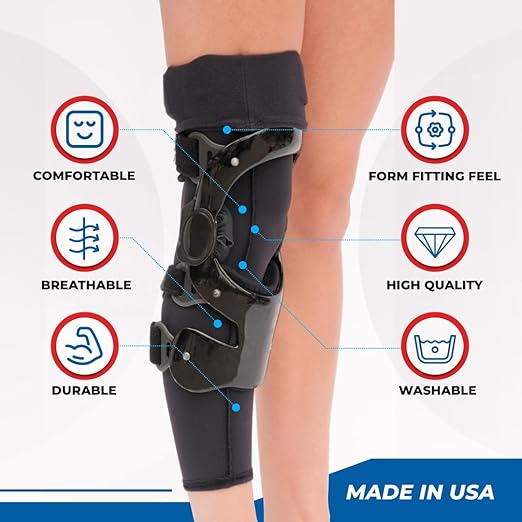 Knee Brace Undersleeve – Cotton/Lycra blend Knee Sleeves for Women & Men, Breathable Knee Sleeve for Women & Men for Knee Bracing, Comfortable Knee Sleeve for Knee Braces - Small
