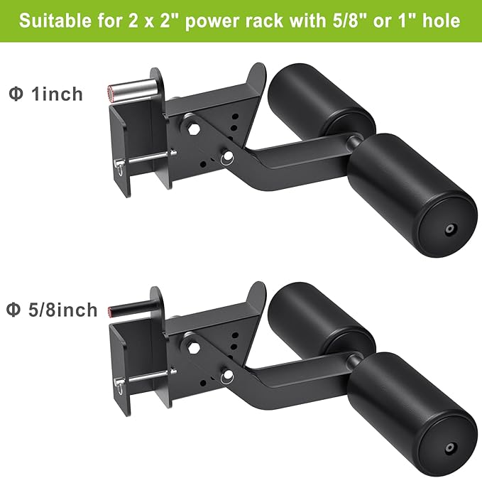 Kipika Nordic Hamstring Curl Squat Rack Attachment 5/8" or 1" Hole