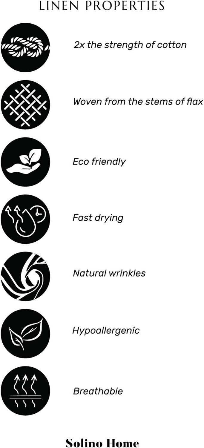 Solino Home Linen Kitchen Apron for Men & Women - 100% Pure Linen Indigo/Ivory Bib Apron with Front Pockets - Handcrafted from European Flax