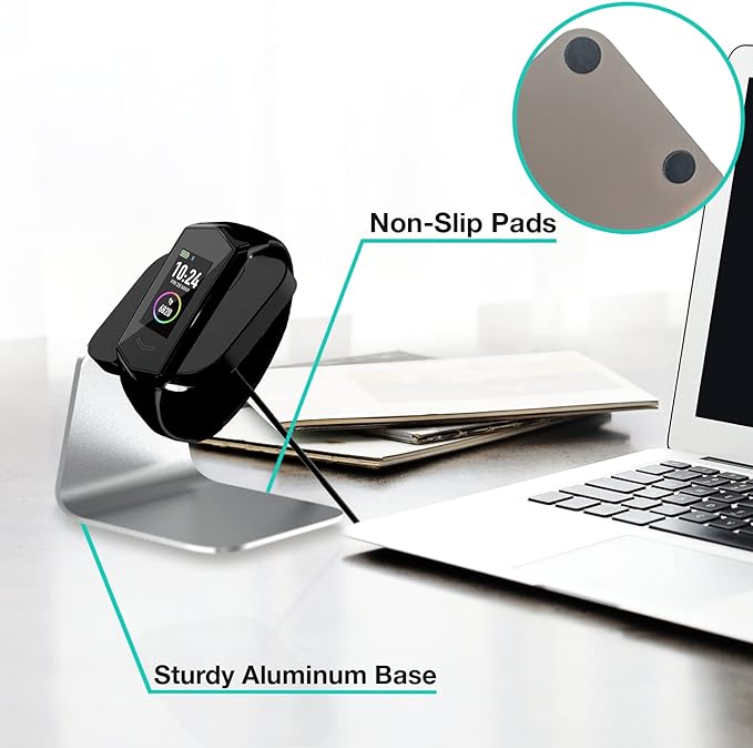 KORE 2.0 Elite Smartwatch Charging Stand - Aluminium Charging Watch Stand for Kore 2.0 Fitness Tracker l Sleek, Non-Slip Heart Rate Monitor Watch Holder Stand l Great Night Stand Accessories
