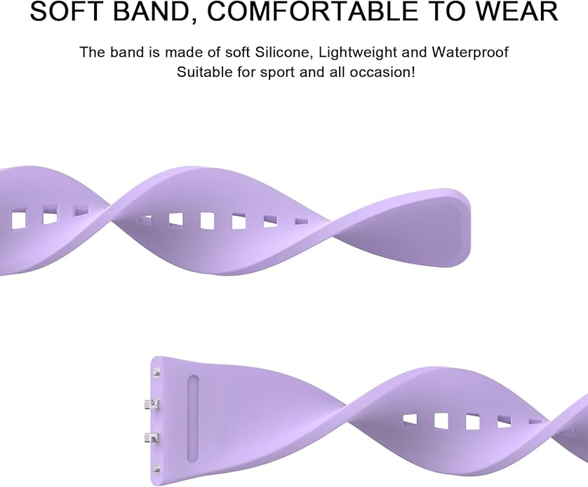 6 PACK Bands for Samsung Galaxy Fit 3 Band Women Men, Soft Silicone Sport Replacement Watch Strap Compatible with Galaxy Fit 3 SM-R390 Smartwatch Accessories