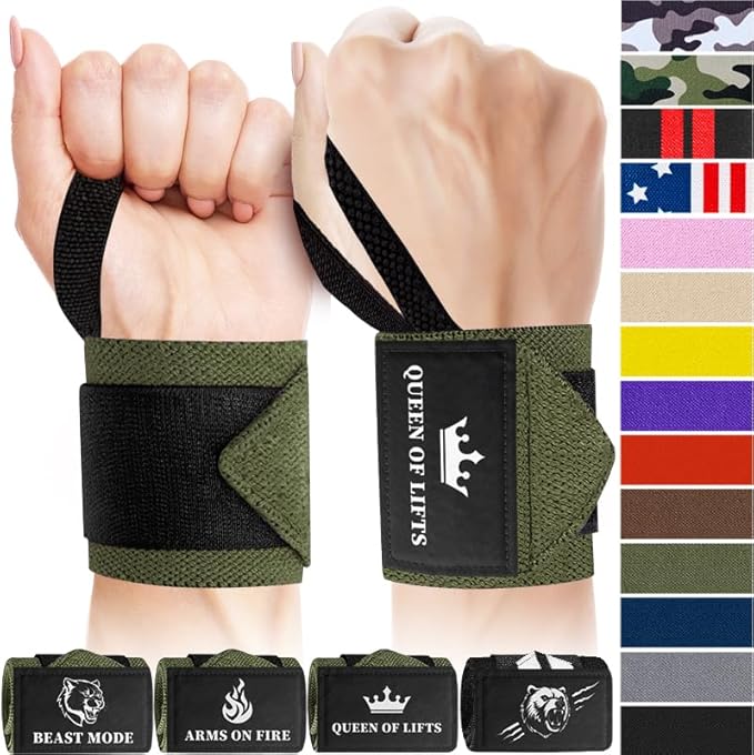 TECEUM Weightlifting 18" & 12" Wrist Wraps with Thumb Loop β Heavy Duty Wrist Workout Braces for Men and Women β Ideal for Powerlifting, Strength Training, Bodybuilding