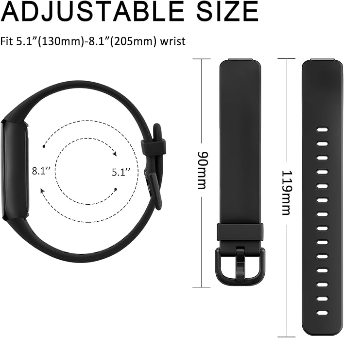 3 Pack Bands Compatible with Fitbit Inspire 3 Bands, Soft Silicone Adjustable Wristband Replacement Sport Straps Compatible with Fitbit Inspire 3 Fitness Tracker