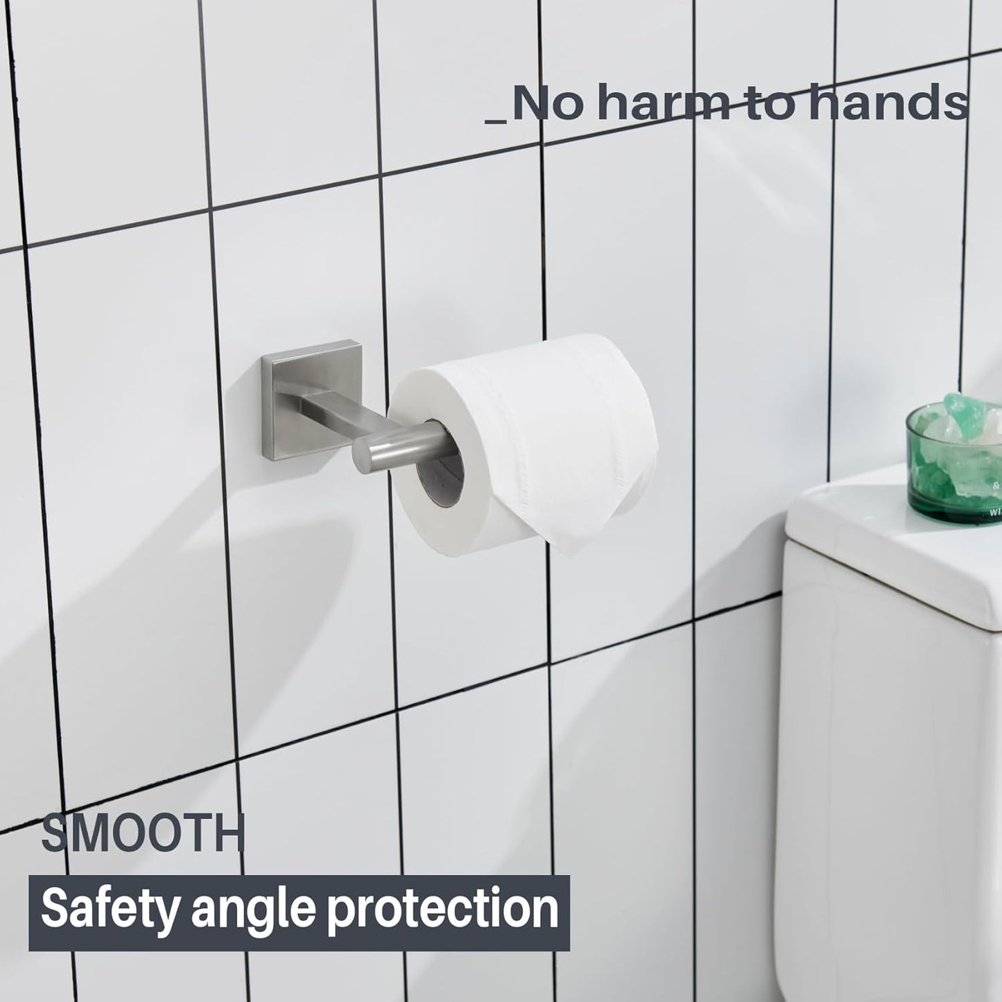 KOKOSIRI Toilet Paper Holder Tissue Paper Dispenser for Bathroom Toilet Roll Holder Wall Mounted, Brushed Nickel Stainless Steel 2 Pack, B2008BR-P2