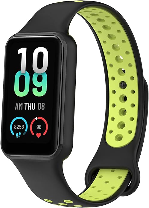 4-PACKS Compatible with Amazfit Band 7 Replacement Band,Sport Strap Soft Silicone Quick Release Wrist Bands Adjustable Wristband Smartwatch Accessory