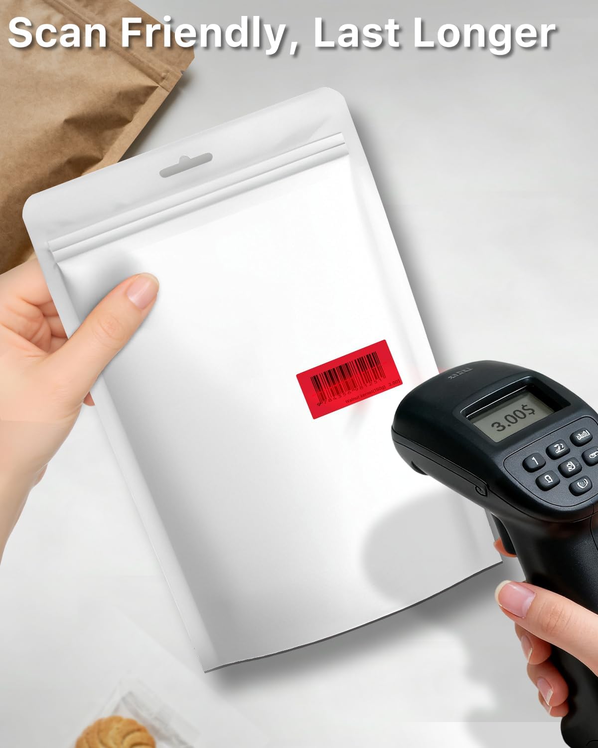 iEager 2x1 Inch Thermal Labels, Red Rectangle Thermal Printer Stickers, Durable Shipping Label Printer Sticker for Barcode, Name, Address, 1000 Labels/Roll