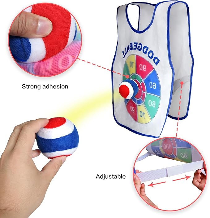 Kids Toys- Toss and Catch Ball Game Set 2 Vests, 2 Rackets, 2 Balls, 3-12/Family Boy