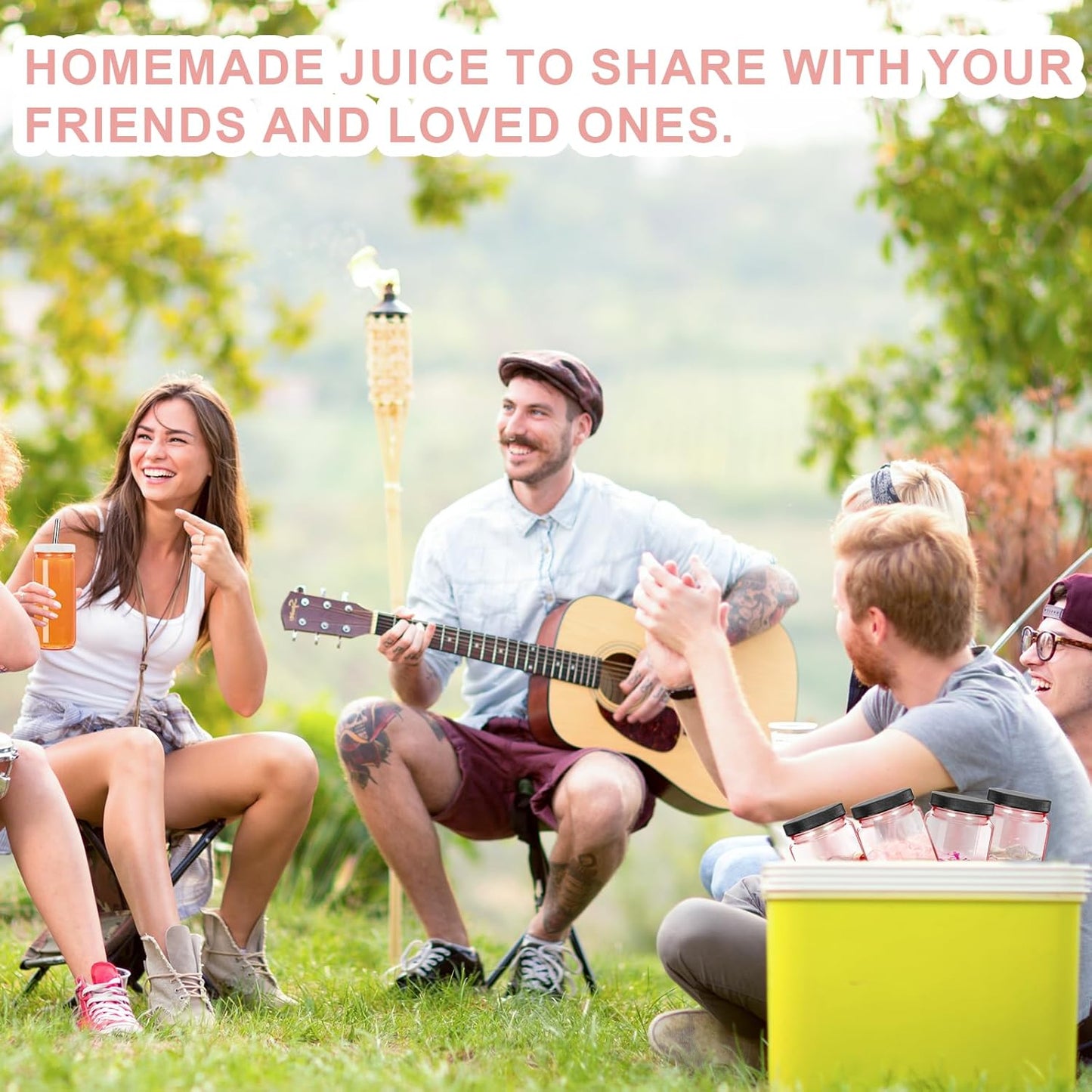 Ruckae Pink 16oz 10 Pack Juice Bottles, Glass Bottles Juicing with Lids, Smoothie Cup Lids and Straws, Water Bottle Mason Jar Drinking Glasses for Juicing, Smoothies, Kombucha